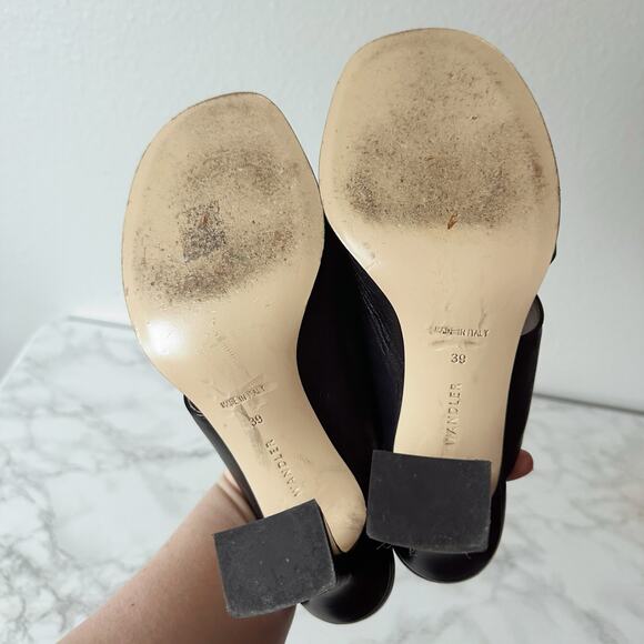 Wandler Marie Cut Out Slide Heeled Sandal Black Leather Women’s EU Size 39 - Picture 9 of 11